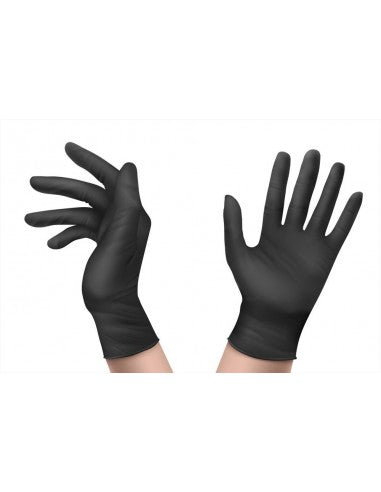 ROIAL GUANTI NERI IN NITRILE MANI